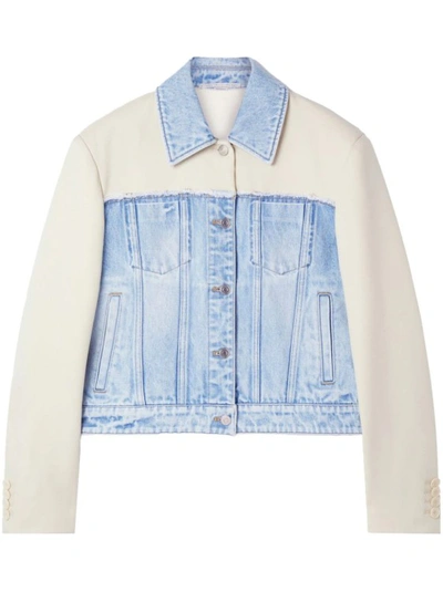 Stella Mccartney Two-tone Panelled Denim Jacket In Blue