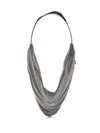 Benedetta Bruzziches Ursolina Rhinestone-embellished Shoulder Bag In Grey