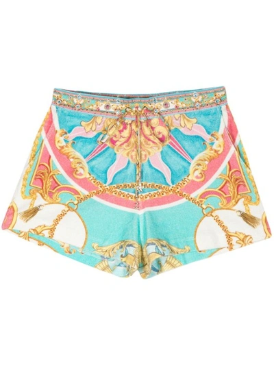 Camilla Sail Away With Me Multicolored Shorts In Neutrals