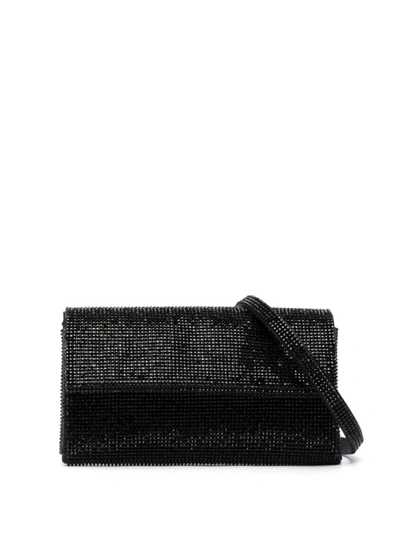 Benedetta Bruzziches Vittissima La Grande Rhinestone-embellished Shoulder Bag In Black