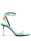 TOM FORD SANDALS PADLOCK DETAIL TURQUOISE