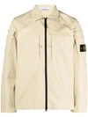 Stone Island Gray Garment-dyed Jacket In Neutrals