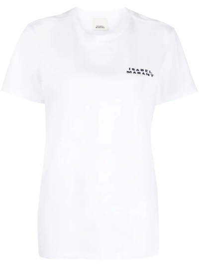 Isabel Marant Logo Cotton T-shirt In White