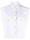 ISABEL MARANT WHITE TYRA DENIM VEST