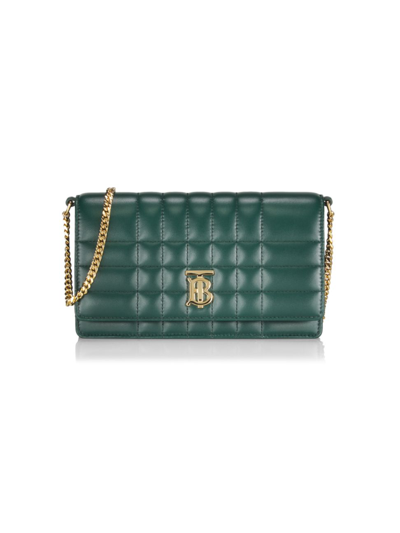 Burberry Women's Lola Smooth Leather Clutch In Green