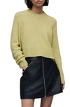 ALLSAINTS WICK WOOL BLEND CROP SWEATER