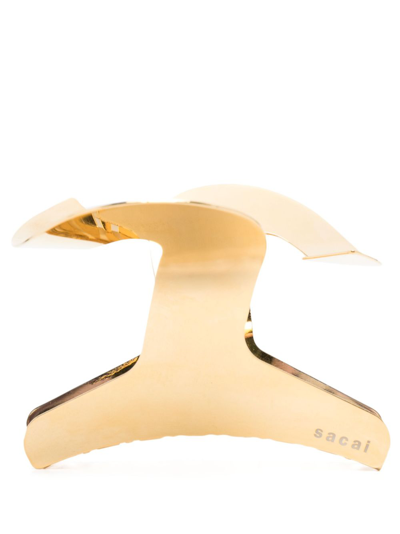 Sacai S-shape Hair Clip In Gold