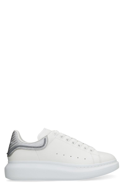 Alexander Mcqueen Chunky Low-top Sneakers In White/silver