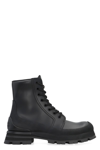 ALEXANDER MCQUEEN ALEXANDER MCQUEEN WANDER LEATHER LACE-UP BOOTS