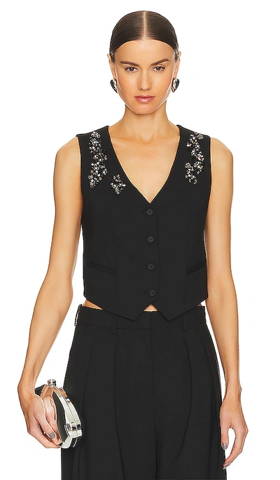 Allsaints Atlas Bead Embellished Waistcoat In Black