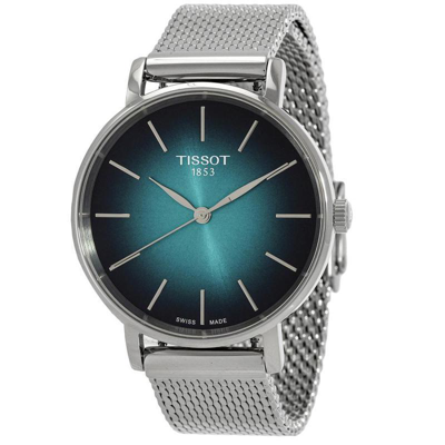 Tissot Everytime Ladies Quartz Watch T1432101109100 In Green / Turquoise