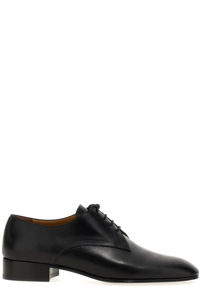 The Row Kay Oxford Lace Up Shoes Black