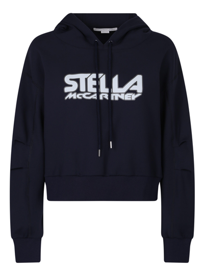 Stella Mccartney Branded Hoodie In Blue