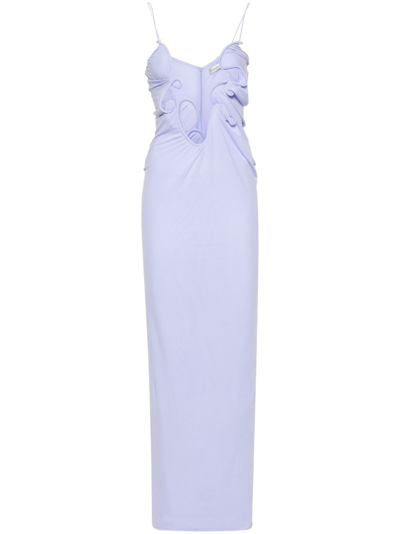 Christopher Esber Moulded Venus Maxi Dress In Blue