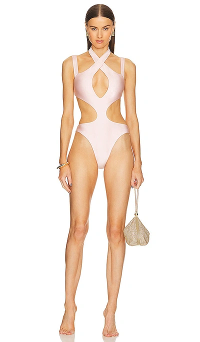 Michael Costello X Revolve Kaya One Piece In Light Pink