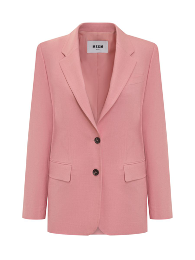 Msgm Jacket In Pink