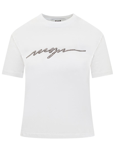 Msgm T-shirts In White