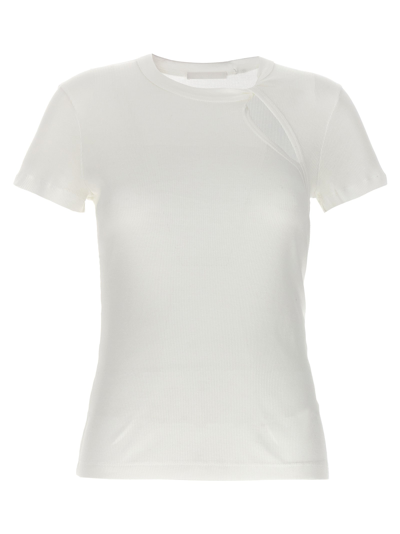 Helmut Lang Cotton Cut-out T-shirt In White