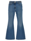 Versace Cotton Bootcut Denims With Logoed Morsets 32cm