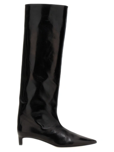 JIL SANDER LEATHER BOOTS BOOTS, ANKLE BOOTS BLACK