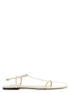 JIL SANDER LEATHER SANDALS BEIGE