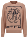 ETRO LOGO EMBROIDERY SWEATER SWEATER, CARDIGANS PINK