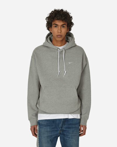 Nike Solo Swoosh Hooded Sweatshirt Grey In Multicolor