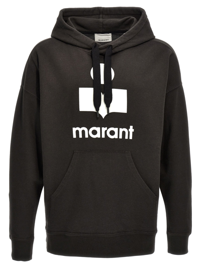 Marant Logo-print Drop-shoulder Hoodie In Black