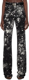 Lu'u Dan Black Long Straight Jeans In Mp066d