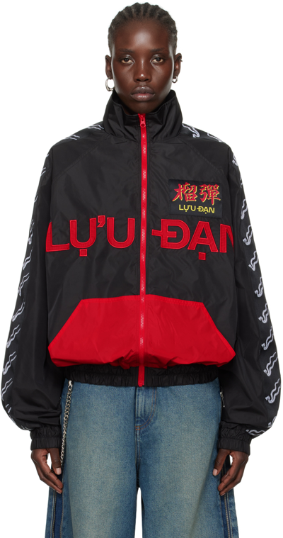 Lu'u Dan Black & Red Shell Jacket In Mj018w