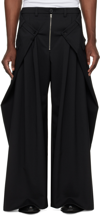 LU'U DAN BLACK SUPER BIG TAILORED TROUSERS