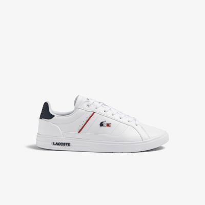 Lacoste Men's Europa Pro Leather Heel Pop Sneakers - 13 In White