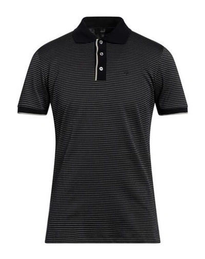 Dunhill Man Polo Shirt Midnight Blue Size S Cotton In Blue