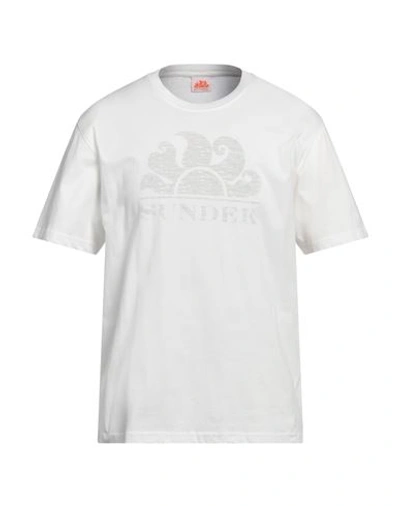 Sundek Man T-shirt White Size L Cotton In White