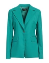 Nora Barth Woman Blazer Emerald Green Size 4 Polyester
