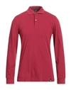 Drumohr Man Polo Shirt Red Size M Cotton