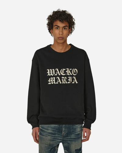 Wacko Maria Heavy Weight Crewneck Sweatshirt (type-2) In Black