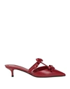 Valentino French Bows Bow-detailed Leather Pumps In Red