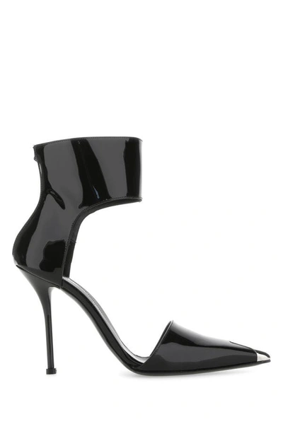 ALEXANDER MCQUEEN ALEXANDER MCQUEEN WOMAN BLACK LEATHER PUMPS