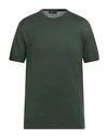 Drumohr Man Sweater Military Green Size 40 Cotton In Green