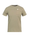K-way Rosin Man T-shirt Khaki Size S Cotton In Beige