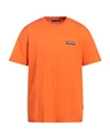 Napapijri Man T-shirt Orange Size S Cotton