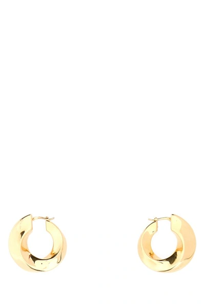 Bottega Veneta Woman Gold Silver Twist Hood Earrings