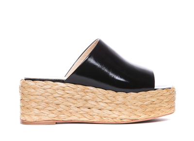 Paloma Barceló Black Pilline Wedges With Round Toe