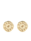 Patou Ancient Coins Circular Stud Earrings In Grey