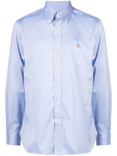 Polo Ralph Lauren Long Sleeve Sport Shirt Clothing In Blue