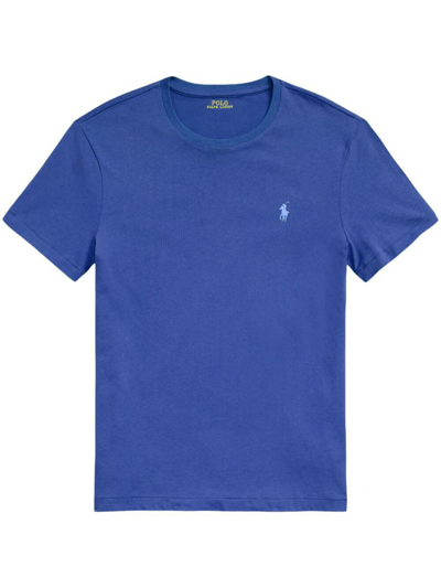 Polo Ralph Lauren Short Sleeves Slim Fit T-shirt Clothing In Blue