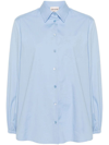 Semicouture Shirt With Chest Pocket And Long Sleeves In Blue