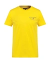 Tommy Hilfiger Man T-shirt Yellow Size Xl Cotton