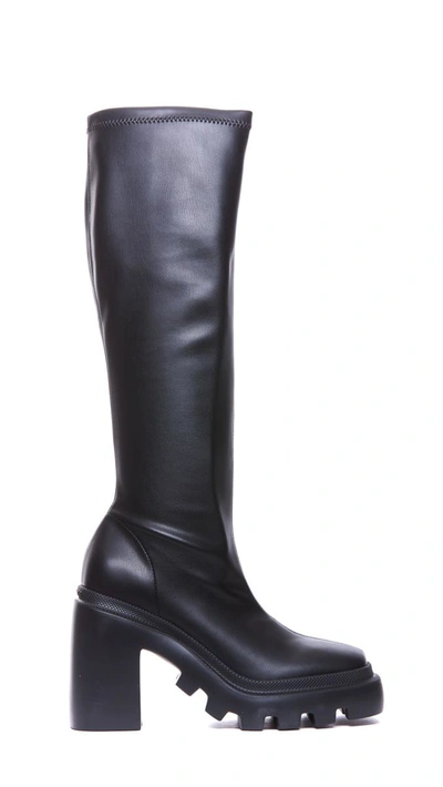 Vic Matie Boot In Soft Leather In Black